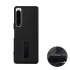 Olixar Leather-Style Kickstand Black Case - For Sony Xperia 5 IV 1