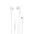 Dudao White 1.2m USB-C Wired Earphones with Built-in Microphone 1