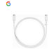 Official Google White USB-C to USB-C Charge and Sync 1m Cable - For Google Pixel 4a 1