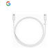 Official Google White USB-C to USB-C Charge and Sync 1m Cable - For Google Pixel 5 1