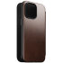 Nomad Horween Rustic Brown Leather Folio Case - For iPhone 15 Pro Max 1