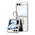 Olixar White Ring Case with Built-In Glass Screen Protector - For Samsung Galaxy Z Flip5 1