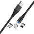 Maxlife 1m Magnetic 3-in-1 USB to USB-C, Lightning & Micro USB Cable 1