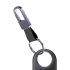 Olixar Grey Genuine Leather Keyring with Carabiner Clip - For Samsung Galaxy SmartTags 1