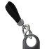 Olixar Black Eco-Leather Loop Keyring with Horseshoe Buckle - For Samsung Galaxy SmartTags 1
