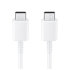 Official Samsung 1.8m White USB-C to USB-C Charge & Sync Cable - For Samsung Galaxy Tab S9 FE 1