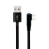 Olixar Black 1.5m USB-A to USB-C Right-Angled Braided Charge and Sync Cable - For Samsung Galaxy S23 FE 1