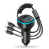XO Bluetooth FM Transmitter with USB, USB-C, Lightning & Micro USB Charging 1