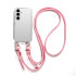 LoveCases Clear Case with Pink Adjustable Crossbody Lanyard - For Samsung Galaxy S24 Plus 1