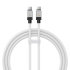 Baseus CoolPlay Double-Wrapped 100W USB-C to USB-C Fast Charge & Sync White Cable - 2m 1
