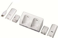 Dual charging station for nintendo wiimote