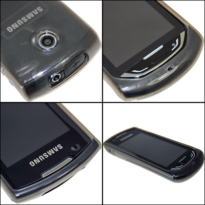 Vues détaillées du Samsung Player Star 2 dans sa coque FlexiShield Noire