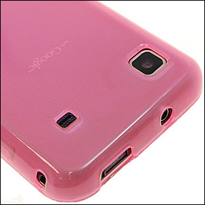 Coque Flexishield Samsung Galaxy S - Rose vue sur découpes