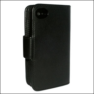 Piel Frama Leather Wallet Case for Apple iPhone 4 - Black