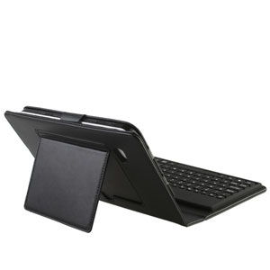 KeyCase Faux Leather Case for Samsung Galaxy Tab with Bluetooth Keyboard - Black