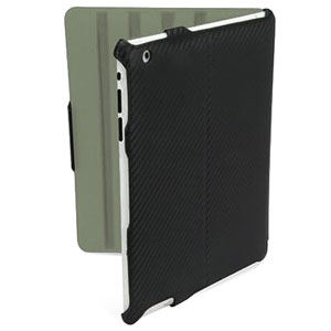 Housse iPad 2 Scosche foldIO - Carbone noir profil