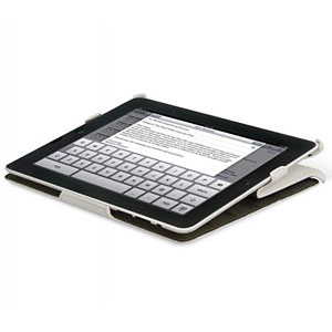 Housse iPad 2 Scosche foldIO - Carbone blanc ergonomie