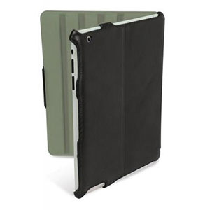 Housse iPad 2 Scosche foldIO - Cuir Noir Profil