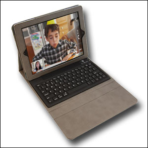 KeyCase iPad 2 Folio Deluxe with Bluetooth Keyboard - Black
