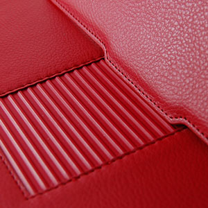 Housse iPad 2 SD TabletWear Advanced - Rouge - Effet cuir