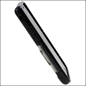 Coque Samsung Galaxy S2 rigide avec support - Noire / Transparente- finesse