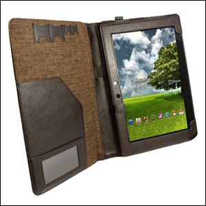 Housse Asus EEE Pad Transformer - Tuff-Luv Stand and Type Chanvre (ouverte)