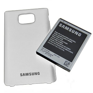 Batterie et cache-batterie officiels Samsung Galaxy S2 - EB-K1A2EWEG - 2 000 mAh - Blanc (général)