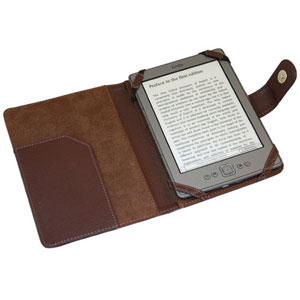 Housse Amazon Kindle SD TabletWear Leather Style Book - Marron (ouverte)