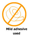 Mild adhesive used