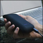 The Mophie case allows USB charging and sync with iTunes