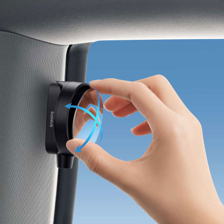 Baseus SafeRide Adhesive 360° Rotating Rearview Mirror with Safety Hammer For Vehicles