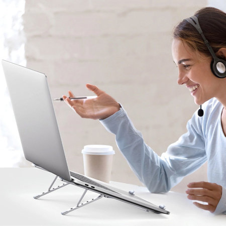 Ugreen Foldable & Adjustable Silver Laptop & Tablet Stand