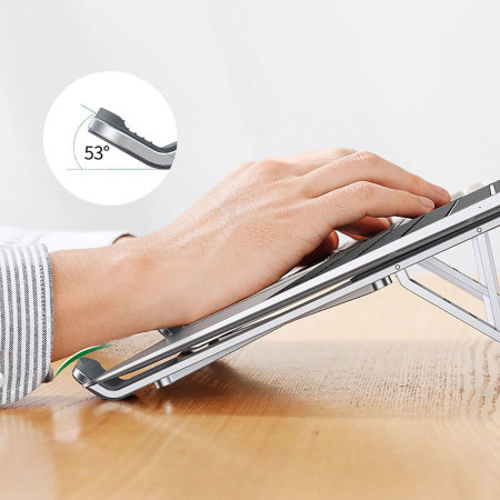 Ugreen Foldable & Adjustable Silver Laptop & Tablet Stand