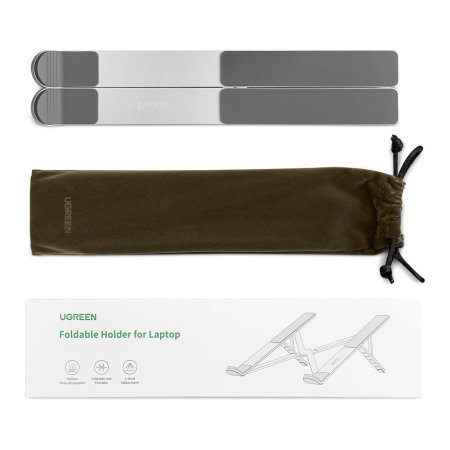 Ugreen Foldable & Adjustable Silver Laptop & Tablet Stand