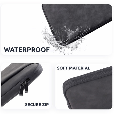 Olixar Black Eco-Leather Sleeve - For MacBook Air 15" 2023