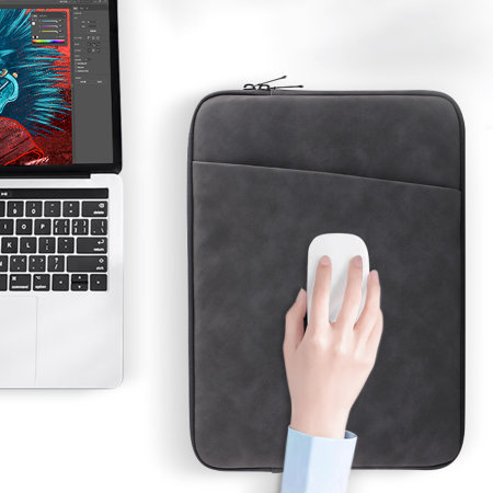 Olixar Black Eco-Leather Sleeve - For MacBook Air 15" 2023
