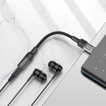 Hoco Black USB-C to 3.5mm Audio Jack Adapter