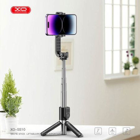 XO 2-in-1 Extendable Selfie Stick & Tripod with Bluetooth Remote