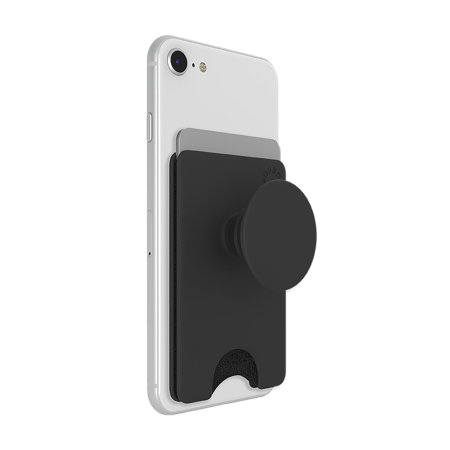 PopSockets Black PopWallet+ with Integrated Swappable PopGrip