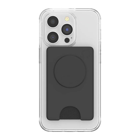 PopSockets Black PopWallet+ with Integrated Swappable PopGrip