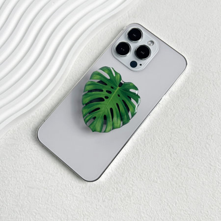 LoveCases Green Palm Leaf Adhesive Phone Grip Holder