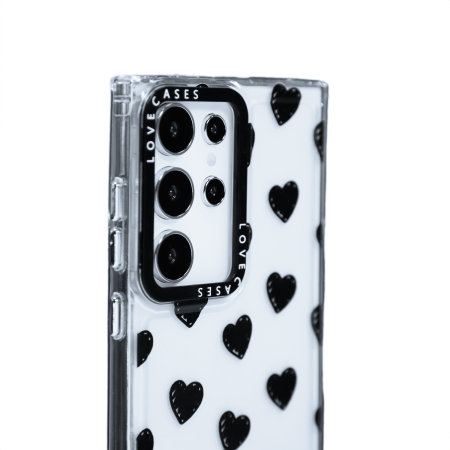 LoveCases Black Hearts Premium Case - For Samsung Galaxy S23 Ultra