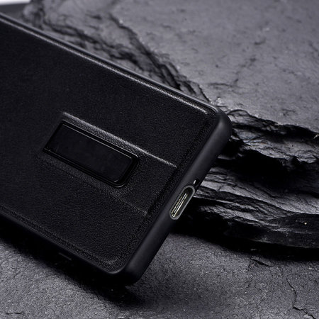 Olixar Black Eco-Leather Kickstand Case - For Sony Xperia 1 VI