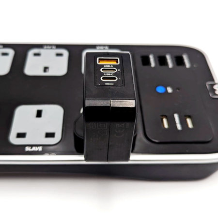 Olixar 65W Dual USB-C & USB-A Super Fast GaN Charger - For Samsung Galaxy A55 5G