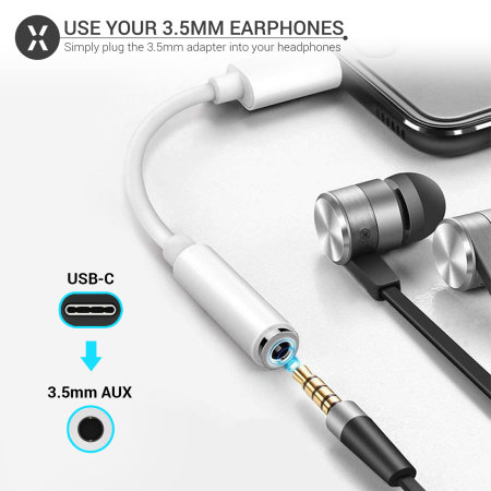Olixar USB-C to 3.5mm Audio Jack Adapter - For Google Pixel 8a