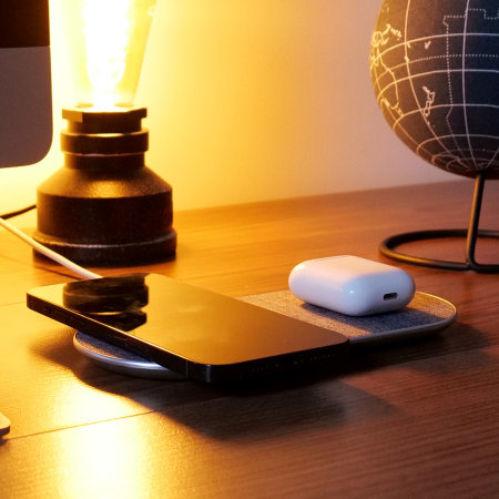 Olixar 20W Grey Dual Wireless Charger Pad - For Google Pixel 8a