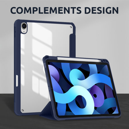 Olixar Blue Wallet Case with Apple Pencil Slot - For iPad Air 6 11" 2024