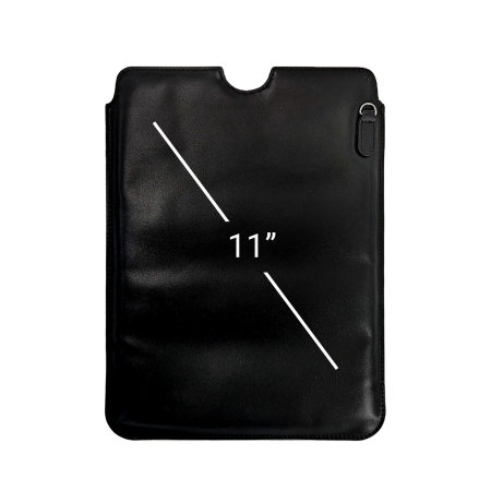 Olixar Universal 11" Black Leather-Style Sleeve - For iPad Air 6 11" 2024