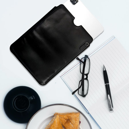 Olixar Universal 11" Black Leather-Style Sleeve - For iPad Air 6 11" 2024