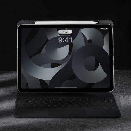 SwitchEasy Citicover Carbon Black Magnetic Protective Case with Pencil Holder - For iPad Air 6 11" 2024